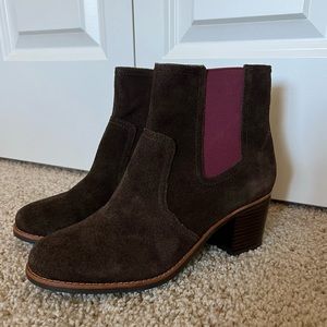 Sperry Women's Top-Sider Ankle Boots Dark Brown Marlow Suede Sz 9/39 -NEW